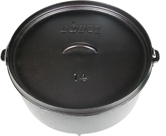 Lodge 10 Quart Pre-Seasoned Cast Iron Camp Dutch Oven