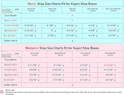 Kuject X-Large Shoe Storage Boxes Organizers Clear Plastic Stackable 12 Pack