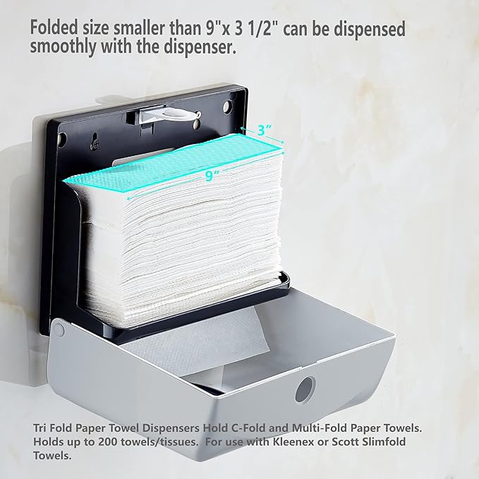 Folded Paper Towel Dispenser Wall: Modunful Compact ABS Dispenser