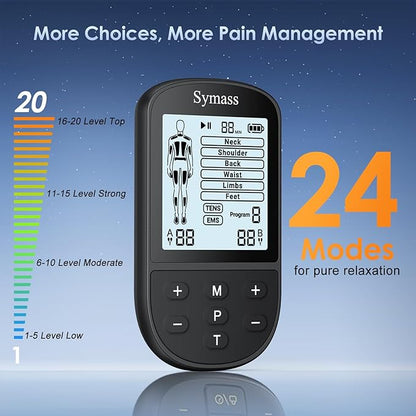 TENS Unit Muscle Stimulator, EMS Massager Machine, Dual Channel Electronic