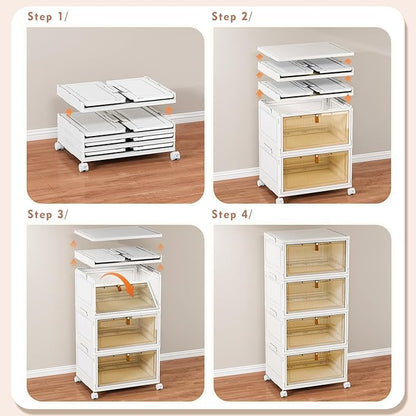 CTSNSLH 4 Tier Plastic Storage Bins