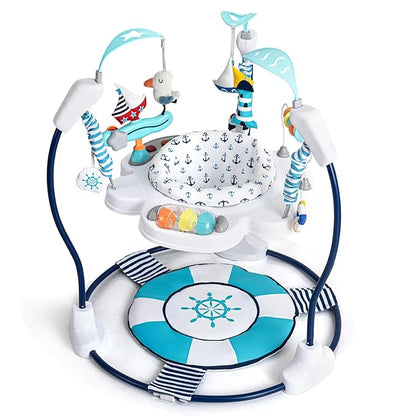 Baby Activity Center Jumper Interactive Activity Jumper Play Center with Infant Toys, 360° Rotating Seat