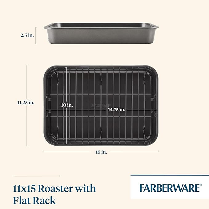 Farberware Bakeware Nonstick Steel Roaster