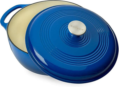 Mercer Culinary Enameled Cast Iron Round Dutch Oven, 6 qt.
