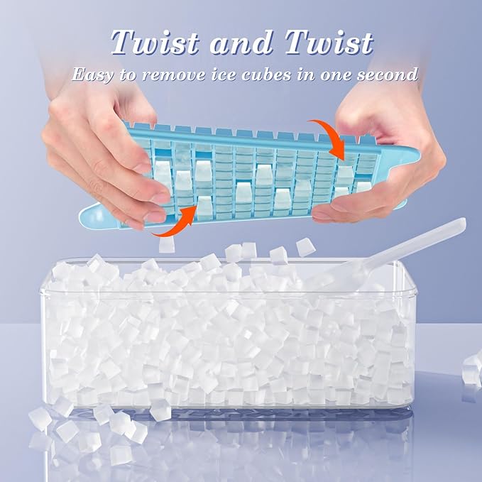 Mini Ice Cube Tray for Freezer: GGUW Nugget Ice Cube Tray