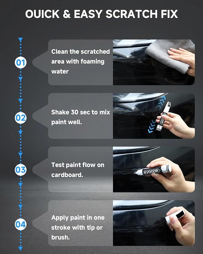 Granite Crystal Metallic(PAU/LAU) Touch Up Paint Compatible with Chrysler Exact Match 2 in 1 Touch up Paint for Chips and Nicks Repair with 2pcs Disposable Micro Applicators
