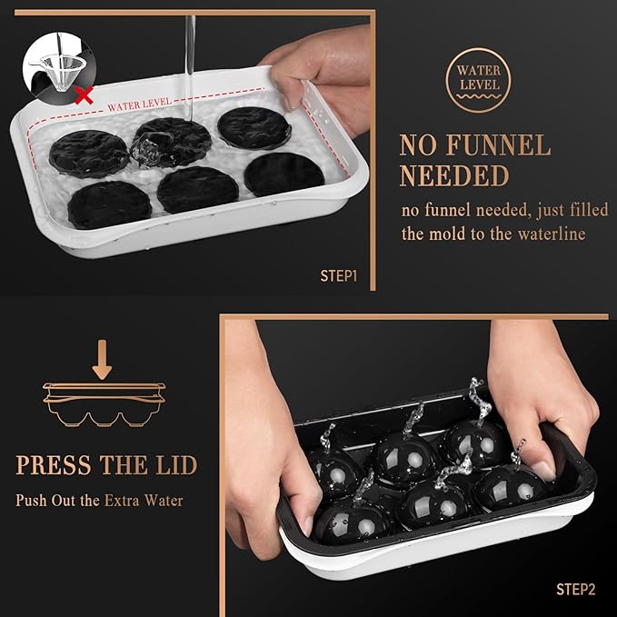 Round Ice Cube Mold with Lid