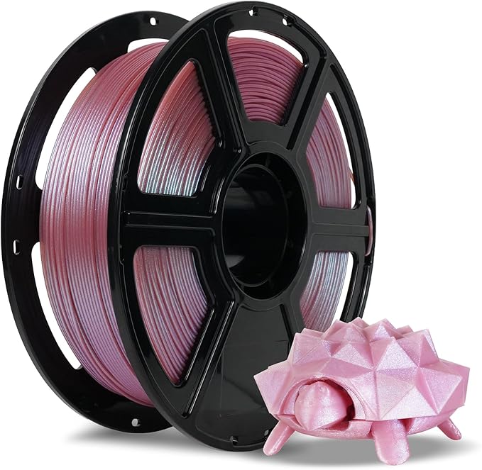 FLASHFORGE PLA Filament 1.75mm +/- 0.02mm Rose Quartz, Color Changeable 3D Printer Filament 1kg (2.2lbs), Chameleon 3D Printing Filament Changing Colors with Light, Perfectly Hide The Layer Line