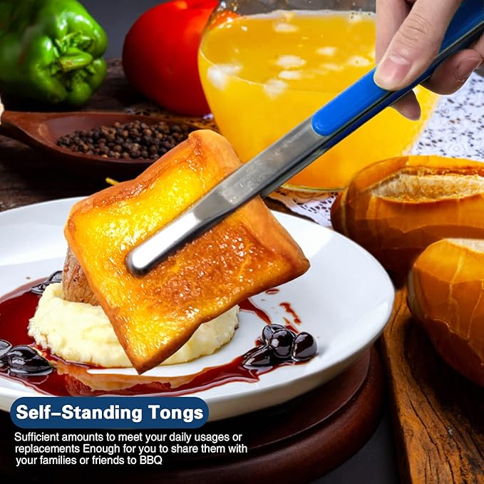 4Pcs Stainless Steel Kitchen Tongs