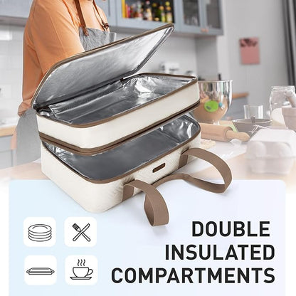TOURIT Double Decker Insulated Casserole Carrier