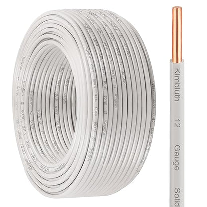 THHN Wire 12 Gauge 200 FT OFC Electrical Wire, 12 AWG Solid Copper Wire Rated