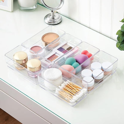 STORi SimpleSort 6-Piece Stackable Clear Drawer Organizer Set | 6" x 3" x 2"