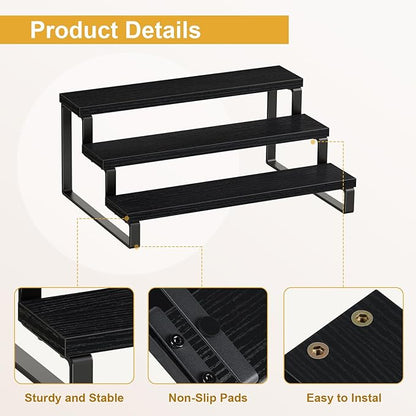 Giikin 3 Tier Spice Rack, Cabinet Organizer Shelf Kitchen Counter Storage