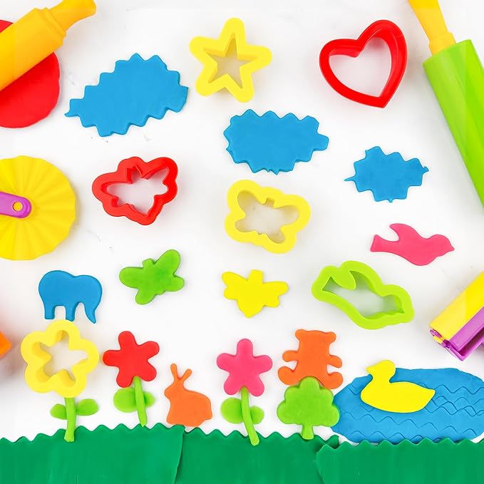 Dough Tools Set for Kids 20 PCS Dough Play Tools
