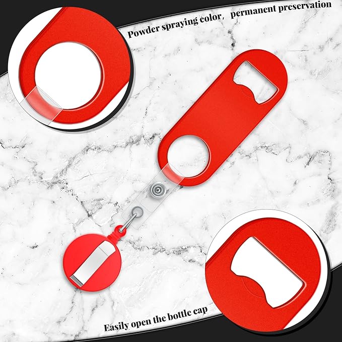 Honoson 8 Pieces Retractable Bottle Opener Bartender Flat Beer Opener