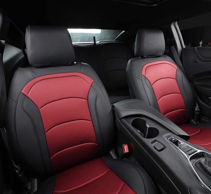 Seat Covers Custom Fit for Chevrolet Camaro 2016-2024 6th Gen Camaro LT LS RS SS ZL Coupe Model Faux Leather Vehicle Protect Cushion…