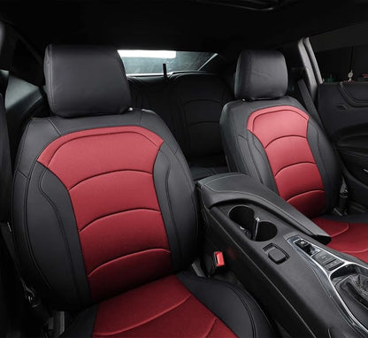 Seat Covers Custom Fit for Chevrolet Camaro 2016-2024 6th Gen Camaro LT LS RS SS ZL Coupe Model Faux Leather Vehicle Protect Cushion…