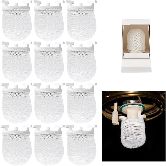 Preformed Gas Light Mantles, Gas Lamp Mantles Gaslight Mantles Preformed Inverted Mantle Gas Light Preformed Mantle for Outdoor Indoor Gas Lights