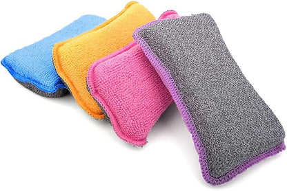 UPSTAR Kitchen Sponges for Dishes, Microfiber Cleaning Scrubber, Non-Scratch