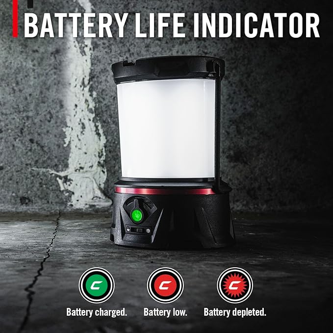 COAST EAL55R Dual Color LED Emergency Light, 3000 Lumen, 10+ Nights of Light, Variable Light Control, Durable for Outdoor & Survival, Black