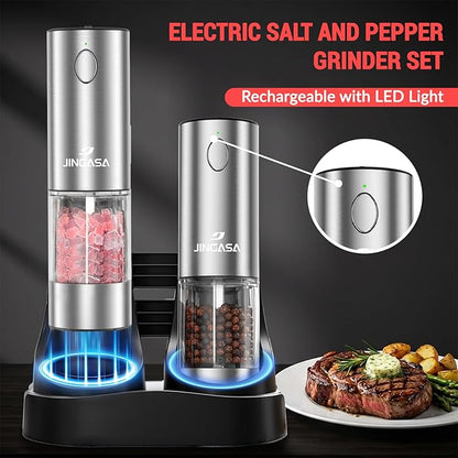 Electric Salt and Pepper Grinder Set