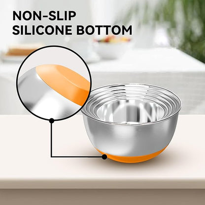 KITEISCAT Stainless Steel Mixing Bowls