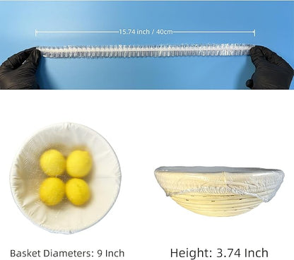 100 Boxed Bowl Covers Bread Proofing Plastic Wrap