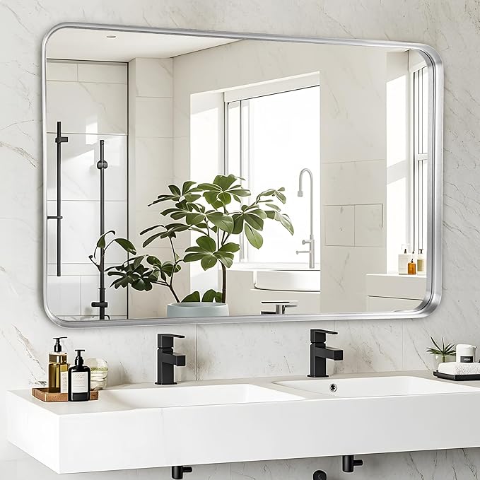 Fabuday Bathroom Mirror Silver 30x40 Inch