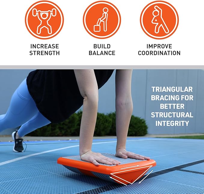 Body Sport Rocker Board for Balance Training, Standing Desk, Physical Therapy &
