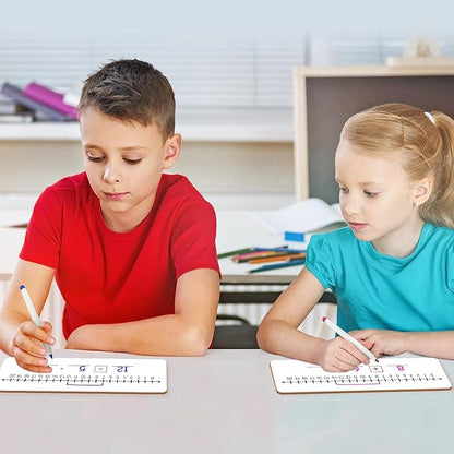 SCRIBBLEDO Negative Number Line Board 4”x12” Inch Lapboard Double Sided White Board Featuring -10 Through +10 Number Line & 0-20 Dry Erase Students Desk Whiteboard Math Manipulatives