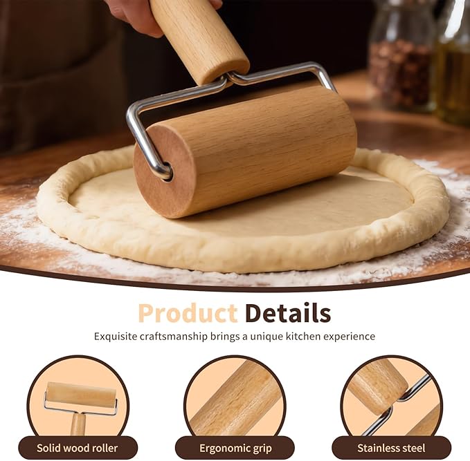 Small Wooden Rolling Pin for Dough Mini Dough Roller
