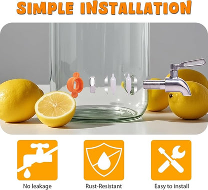 2 Gallon Glass Drink Dispenser