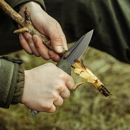 FINTISO Apollo Pocket Knife, 3.3" 14C28N Blade G10 Handle Folding Knife with Liner Lock, Small EDC Knife with Pocket Clip for Camping, Survival, Hunting, Unique Gift for Men Women