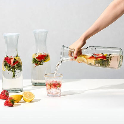 Glass Carafe Pitchers, by Kook, Large Carafe