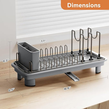 Laveshop Small Dish Drying Rack, Compact Dish Drainer