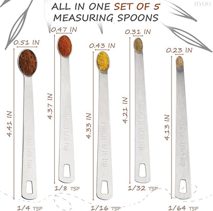 5 Pcs Mini Measuring Spoons Set