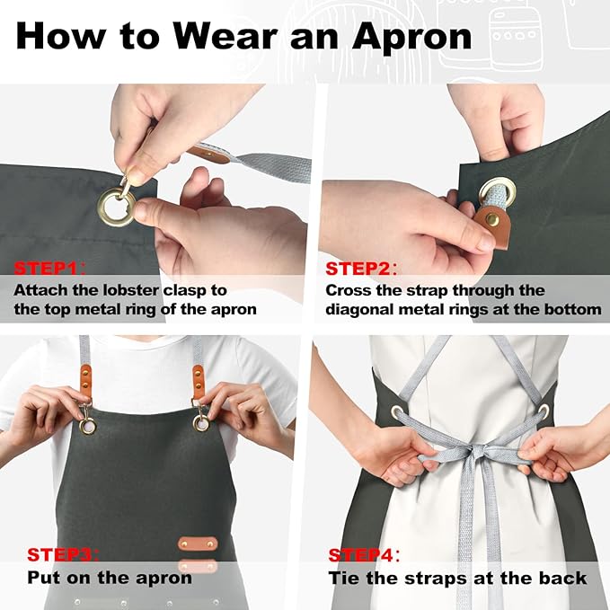 BeLuyi chef apron bib tool apron