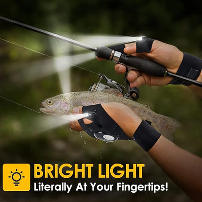 PARIGO LED Flashlight Gloves, Novelty Stocking Stuffers for Men, Christmas Gifts for Teens Boys Dad Husband Grandpa Him Men Who Have Everything, Cool Gadgets Tools for Car Repairing, Fishing, Camping