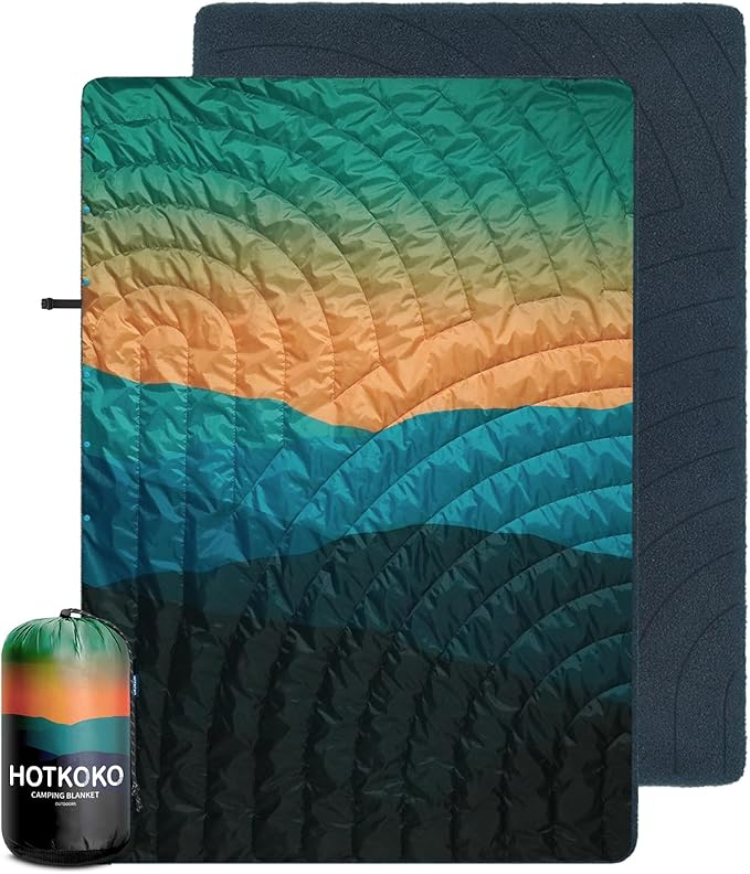 Waterproof Stadium Blanket, Fleece Camping Blanket Wearable Soft Warm Camp Blanket for Outdoor Camping, Picnic, Stadium, Sports, Beach, Car