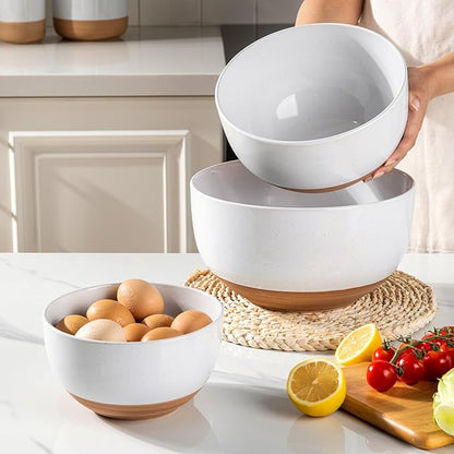AmorArc Ceramic Mixing Bowls|Nesting Bowls Set of 3