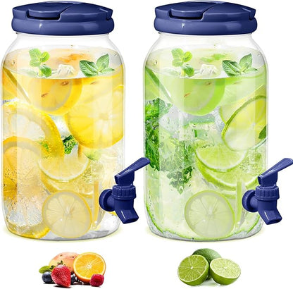 Havawish 2 Pcs 1 Gallon Plastic Beverage Dispenser