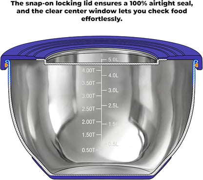 KITEISCAT Stainless Steel Mixing Bowls