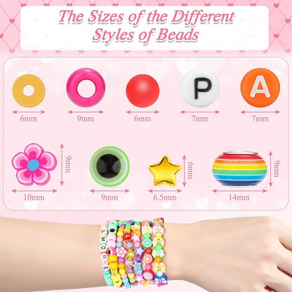 PAXCOO 2435PCS Bracelet Making Kit Including All Kinds of Beads for Jewelry Making, Friendship Bracelets, Necklaces, Beading, Gifts and DIY Crafts