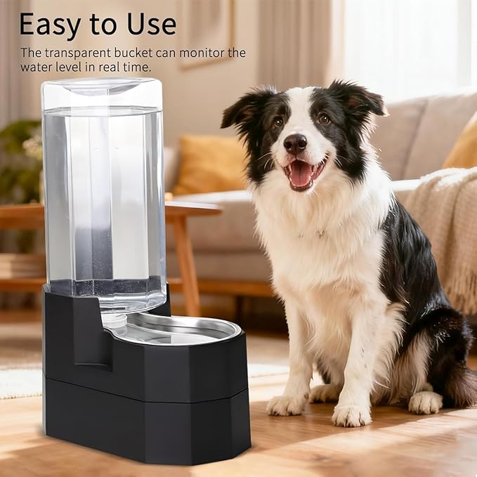 Sfozstra Elevated Dog Water Dispenser: 9L Gravity Auto Refill -Senior &