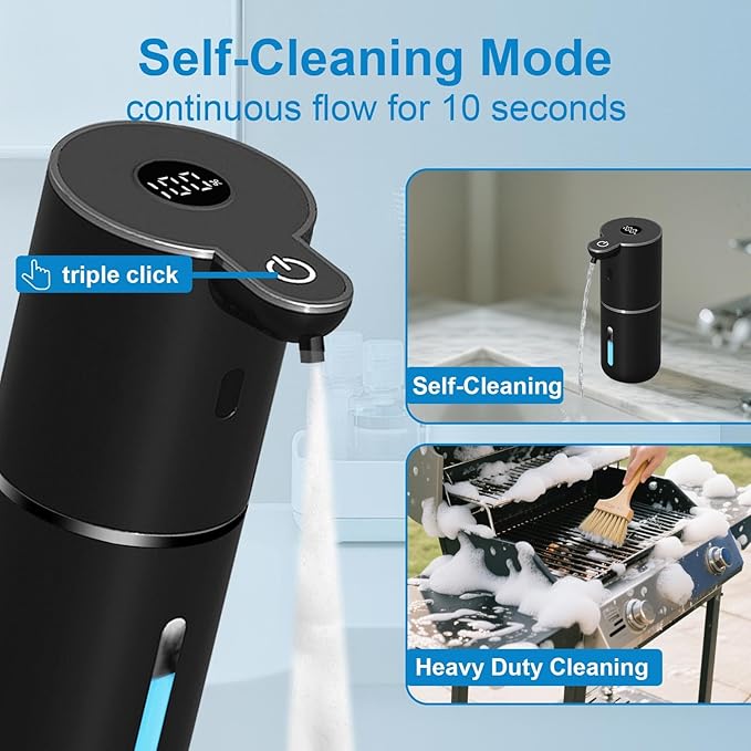 OHIFAST Automatic Foaming Soap Dispenser Touchless, USB Rechargeable Smart Hand