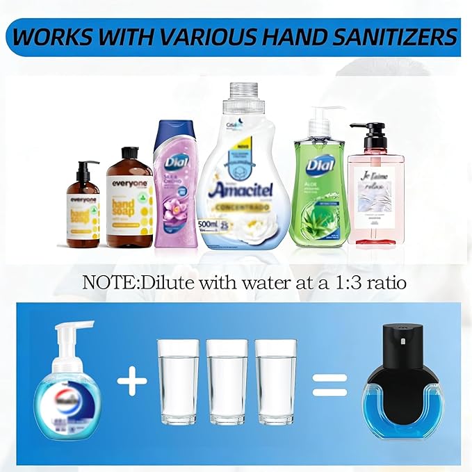 2Pack Automatic Soap Dispenser Touchless, Rechargeable Foaming Soap Dispenser