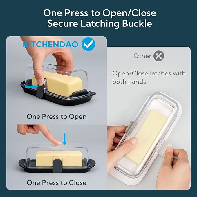 KITCHENDAO One-handed Airtight Butter Dish