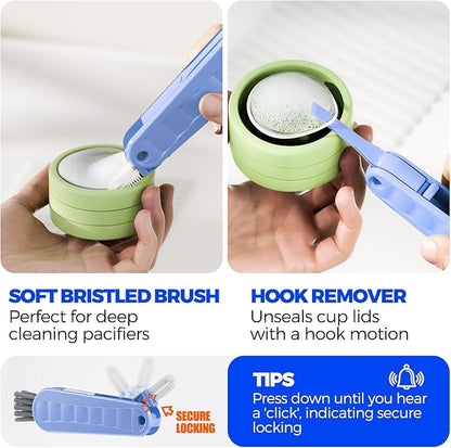 6 Pack Holikme 4 in 1 Cup Lid Cleaning Brush Set