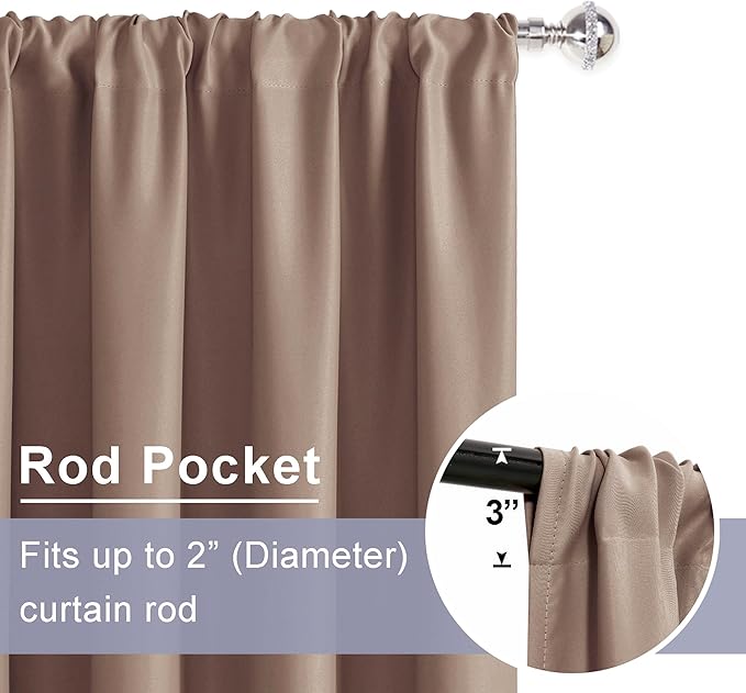JIUZHEN Blackout Curtains for Bedroom