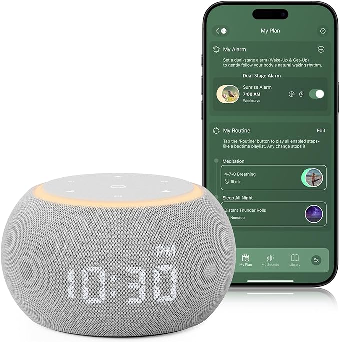 Hotmoon Alarm Clock with Sound Machine